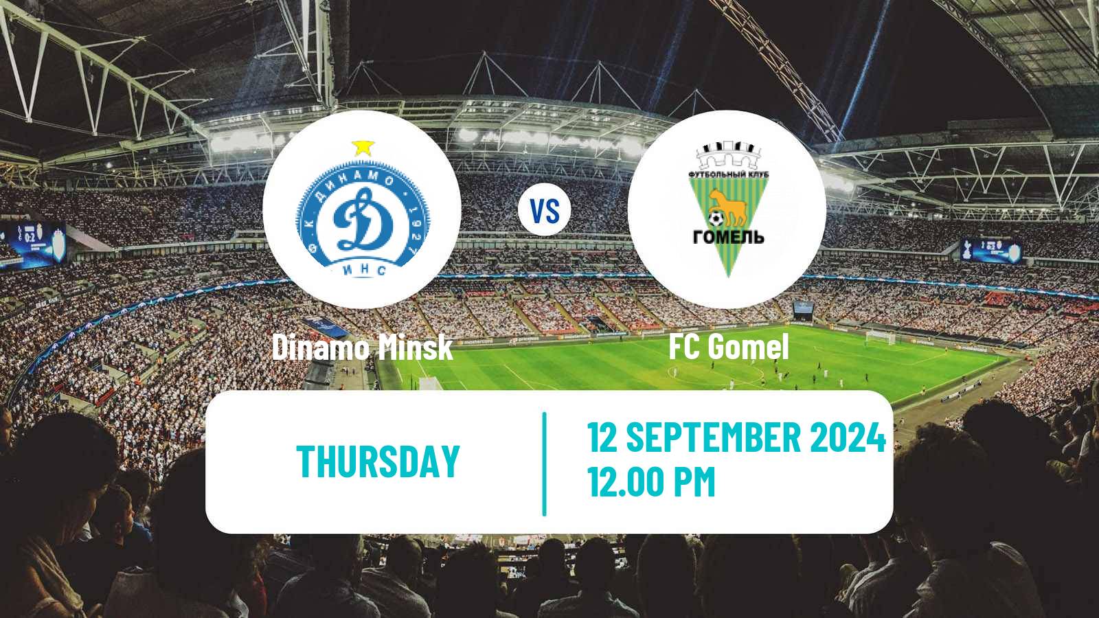 Soccer Belarusian Vysshaya Liga Dinamo Minsk - Gomel