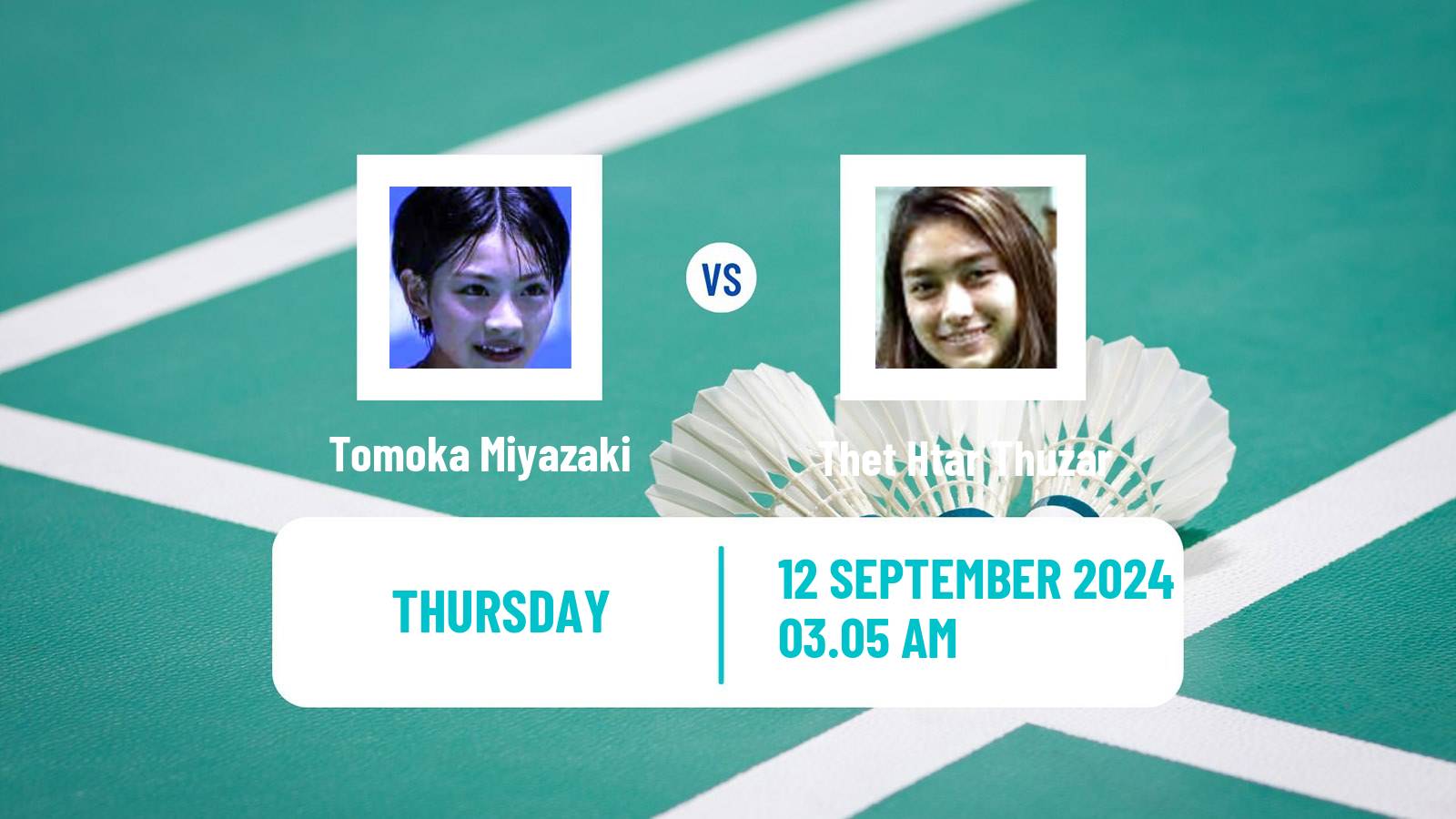 Badminton BWF World Tour Hong Kong Open Women Tomoka Miyazaki - Thet Htar Thuzar