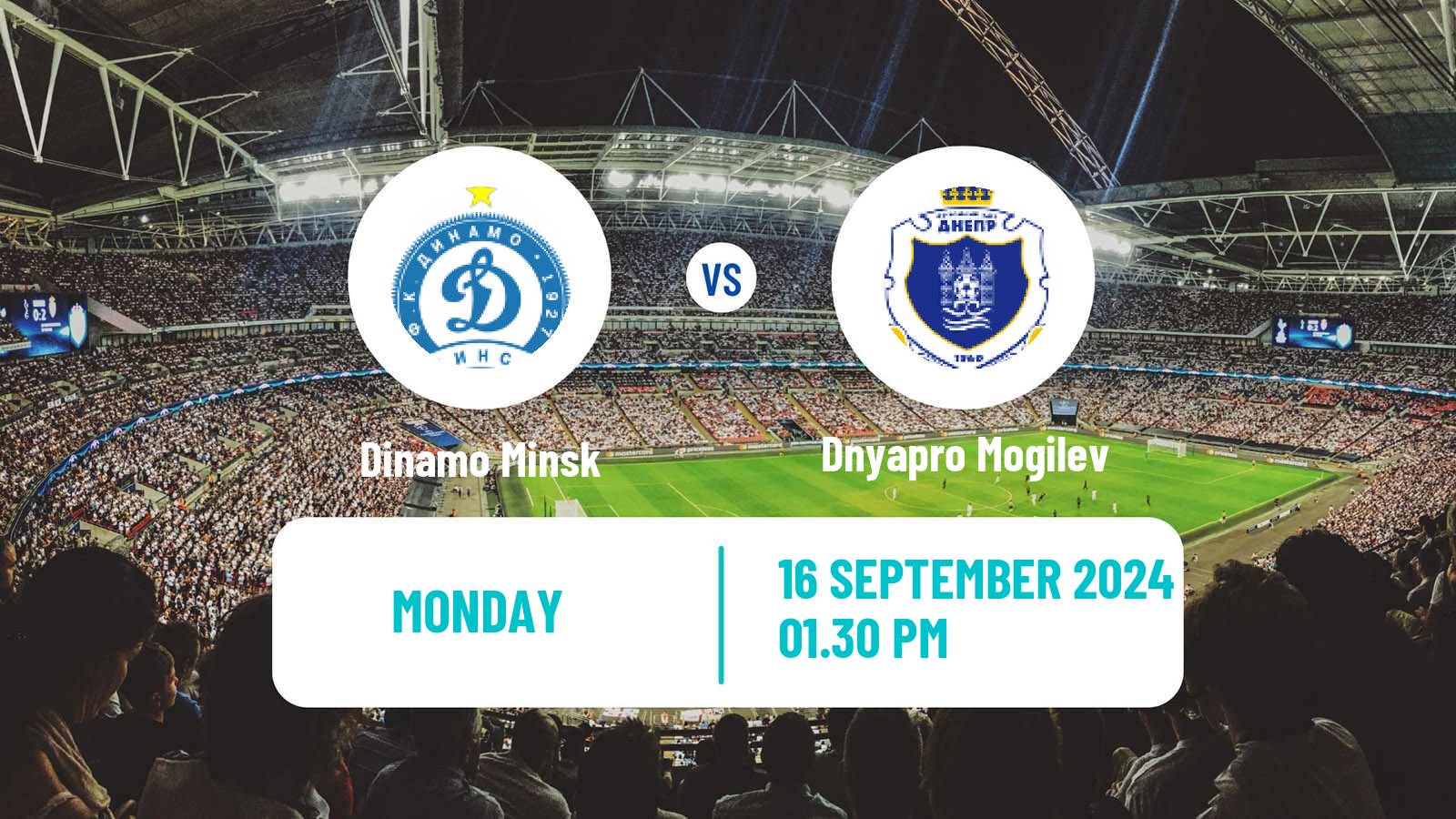 Soccer Belarusian Vysshaya Liga Dinamo Minsk - Dnyapro Mogilev