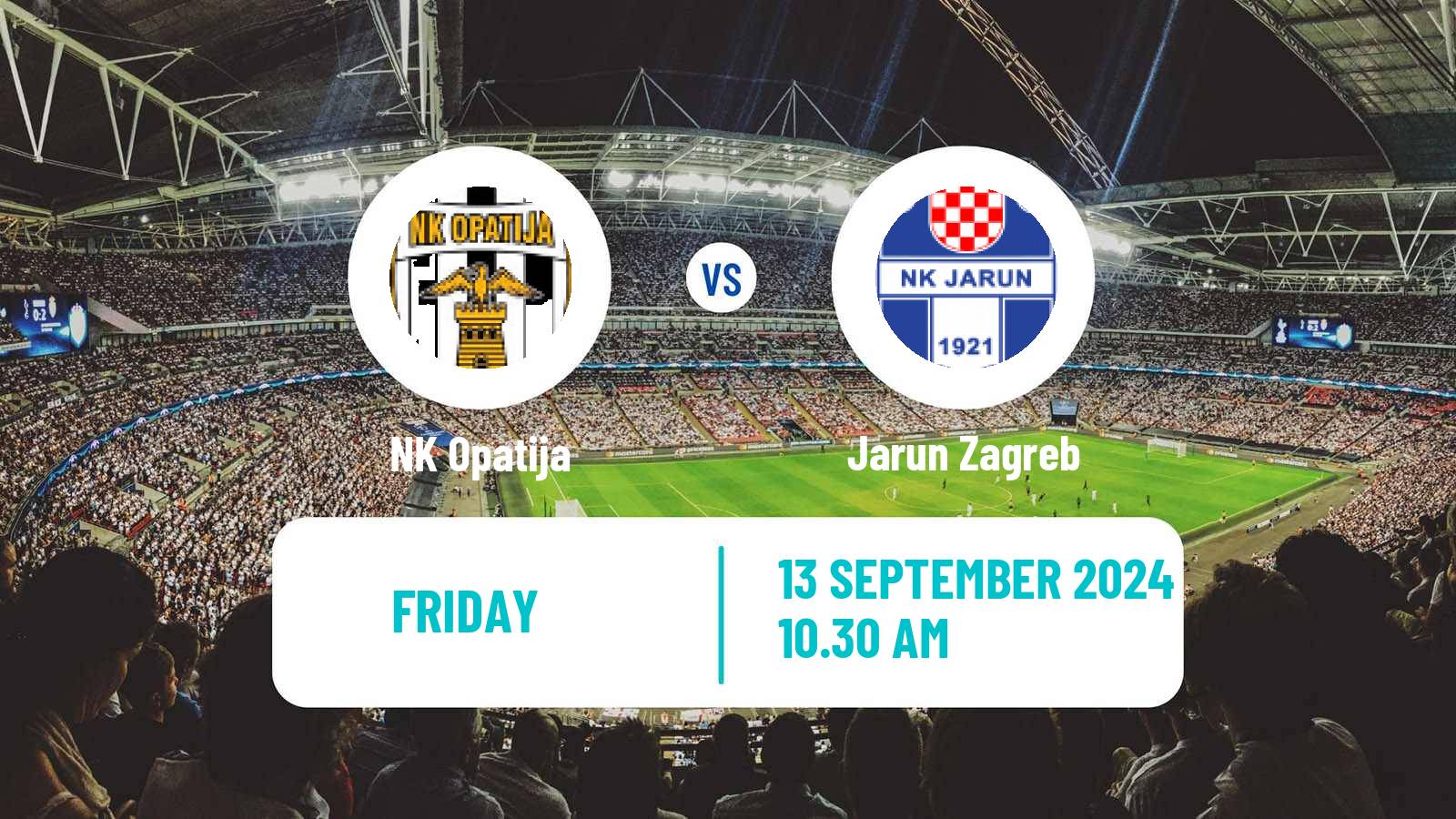 Soccer Croatian Prva NL Opatija - Jarun Zagreb