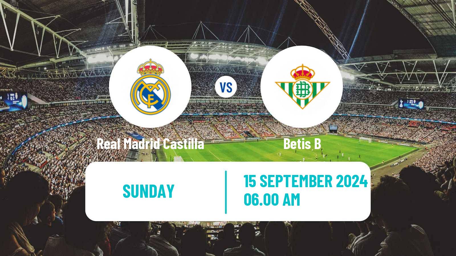 Soccer Spanish Primera RFEF Group 2 Real Madrid Castilla - Betis B