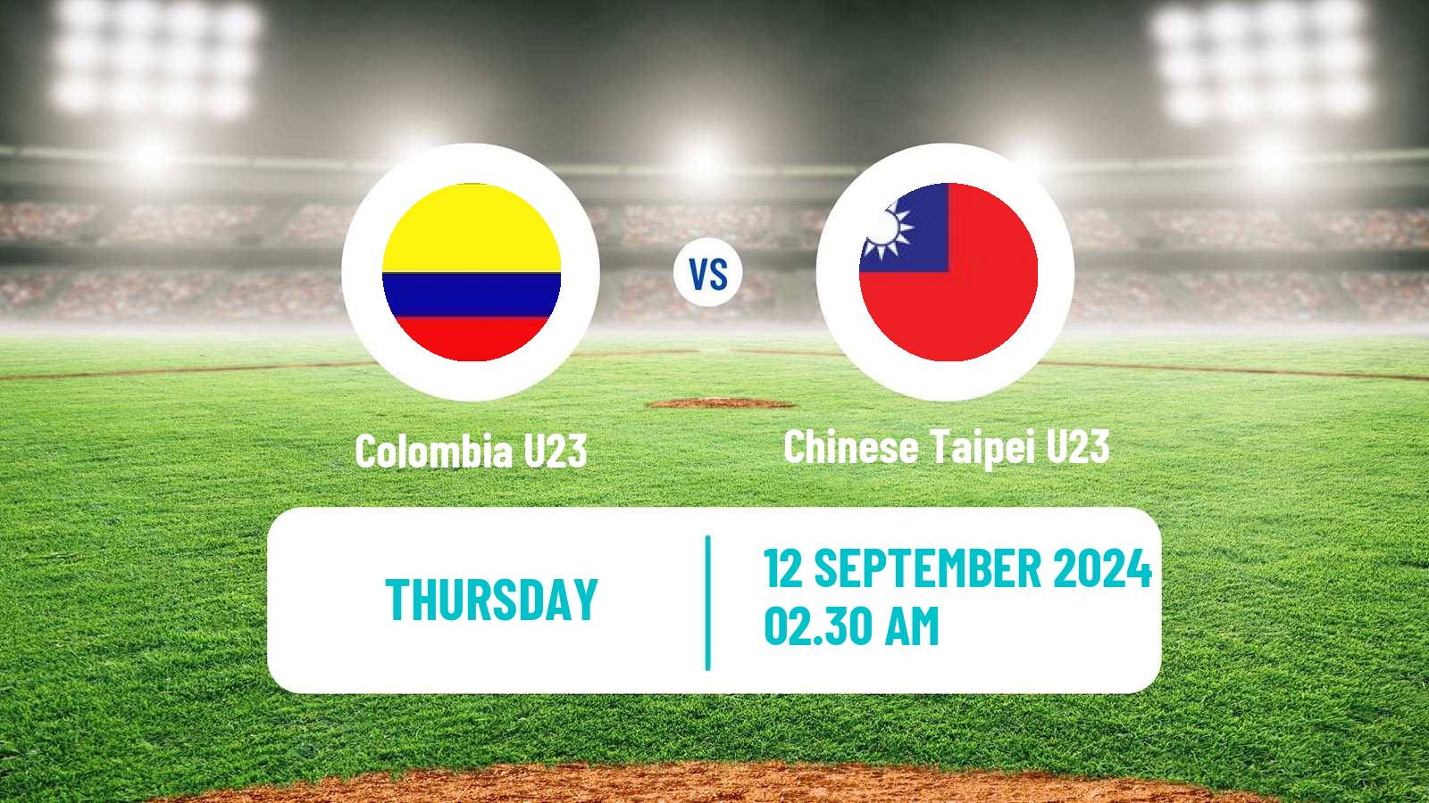 Baseball World Cup U23 Baseball Colombia U23 - Chinese Taipei U23