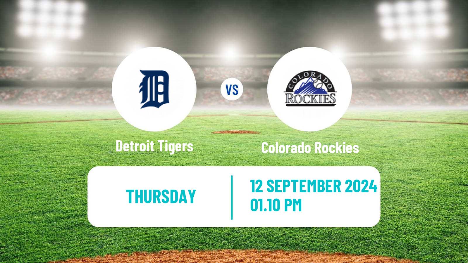 Baseball MLB Detroit Tigers - Colorado Rockies