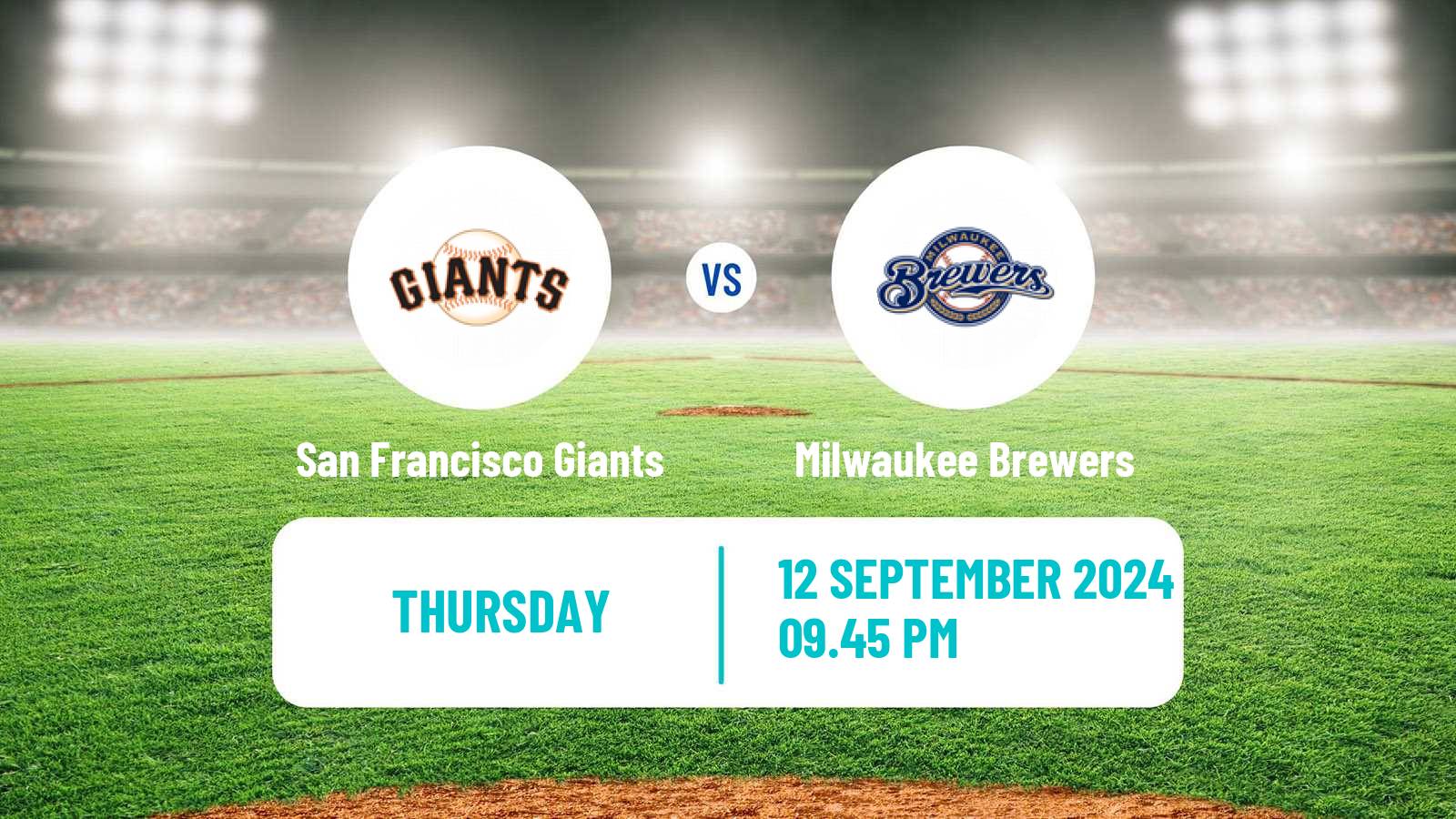 Baseball MLB San Francisco Giants - Milwaukee Brewers