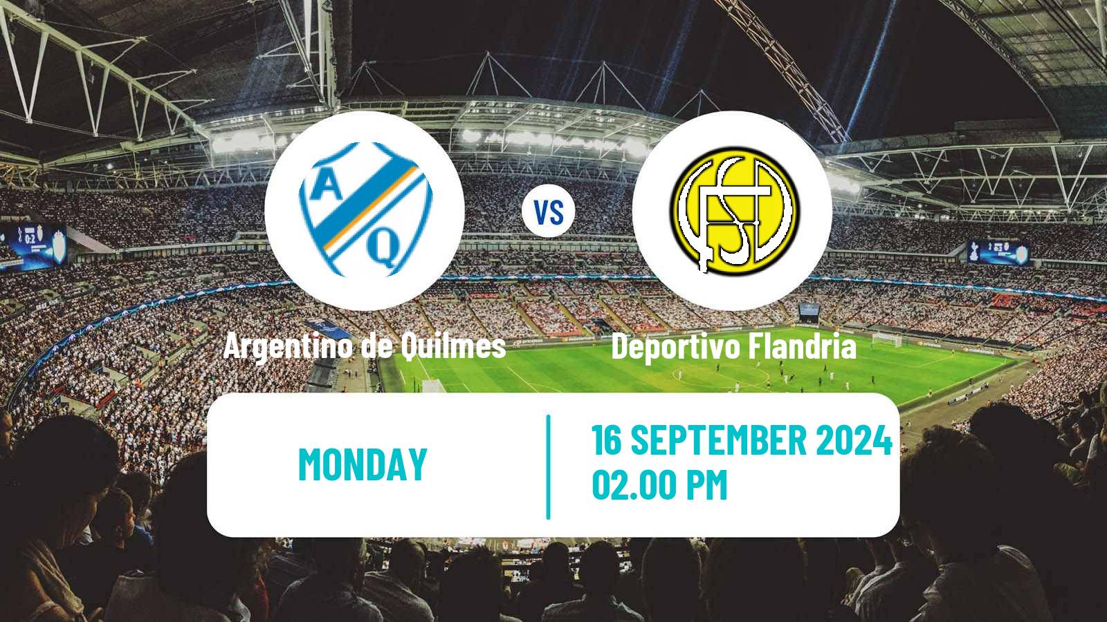 Soccer Argentinian Primera B Argentino de Quilmes - Deportivo Flandria