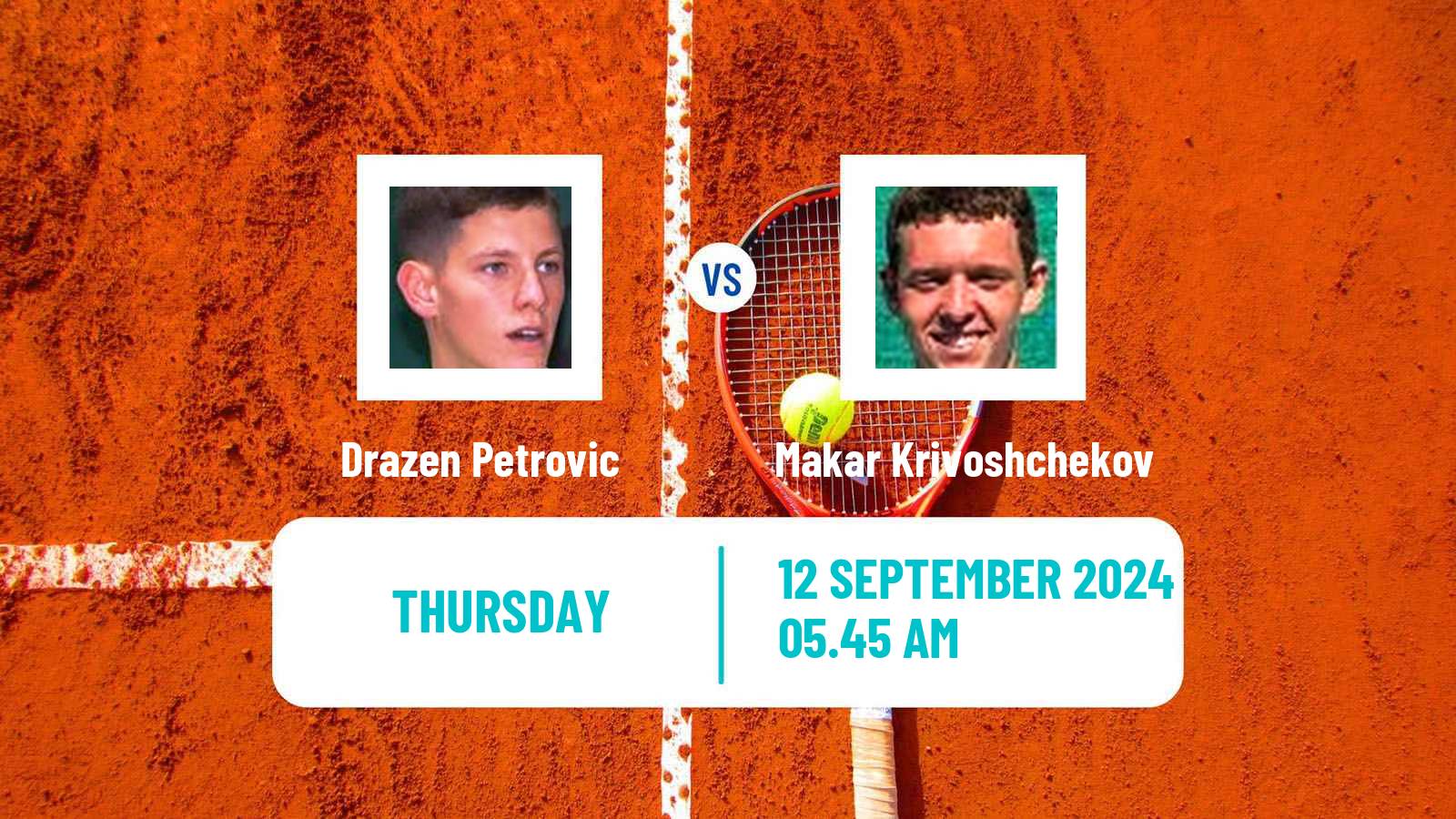 Tennis ITF M15 Kursumlijska Banja 17 Men Drazen Petrovic - Makar Krivoshchekov