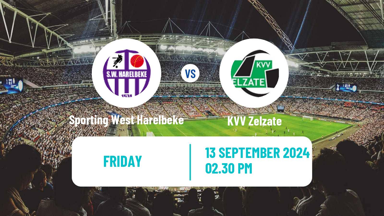 Soccer Belgian Second Amateur Division Group A Sporting West Harelbeke - Zelzate