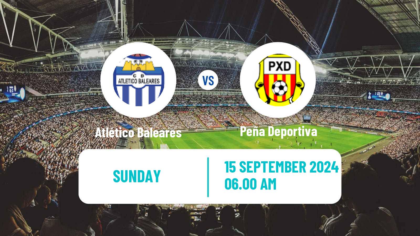 Soccer Spanish Segunda RFEF - Group 3 Atlético Baleares - Peña Deportiva