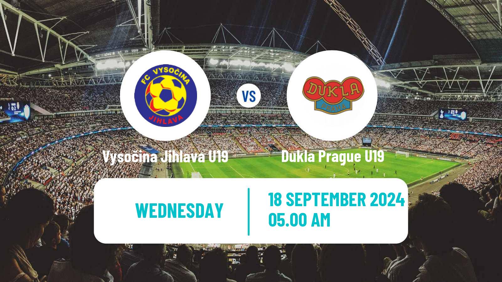 Soccer Czech U19 League Vysočina Jihlava U19 - Dukla Prague U19