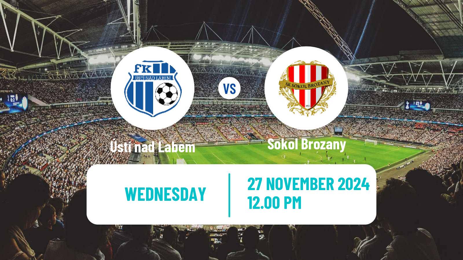 Soccer Czech CFL Group B Ústí nad Labem - Sokol Brozany