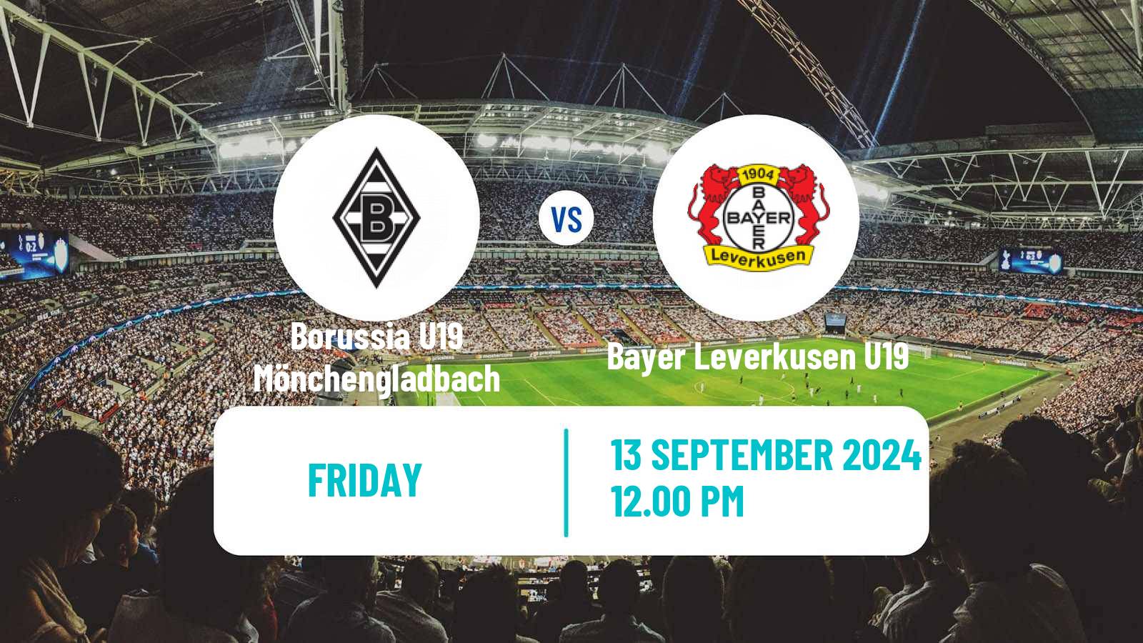 Soccer German DFB Youth League Borussia U19 Mönchengladbach - Bayer Leverkusen U19