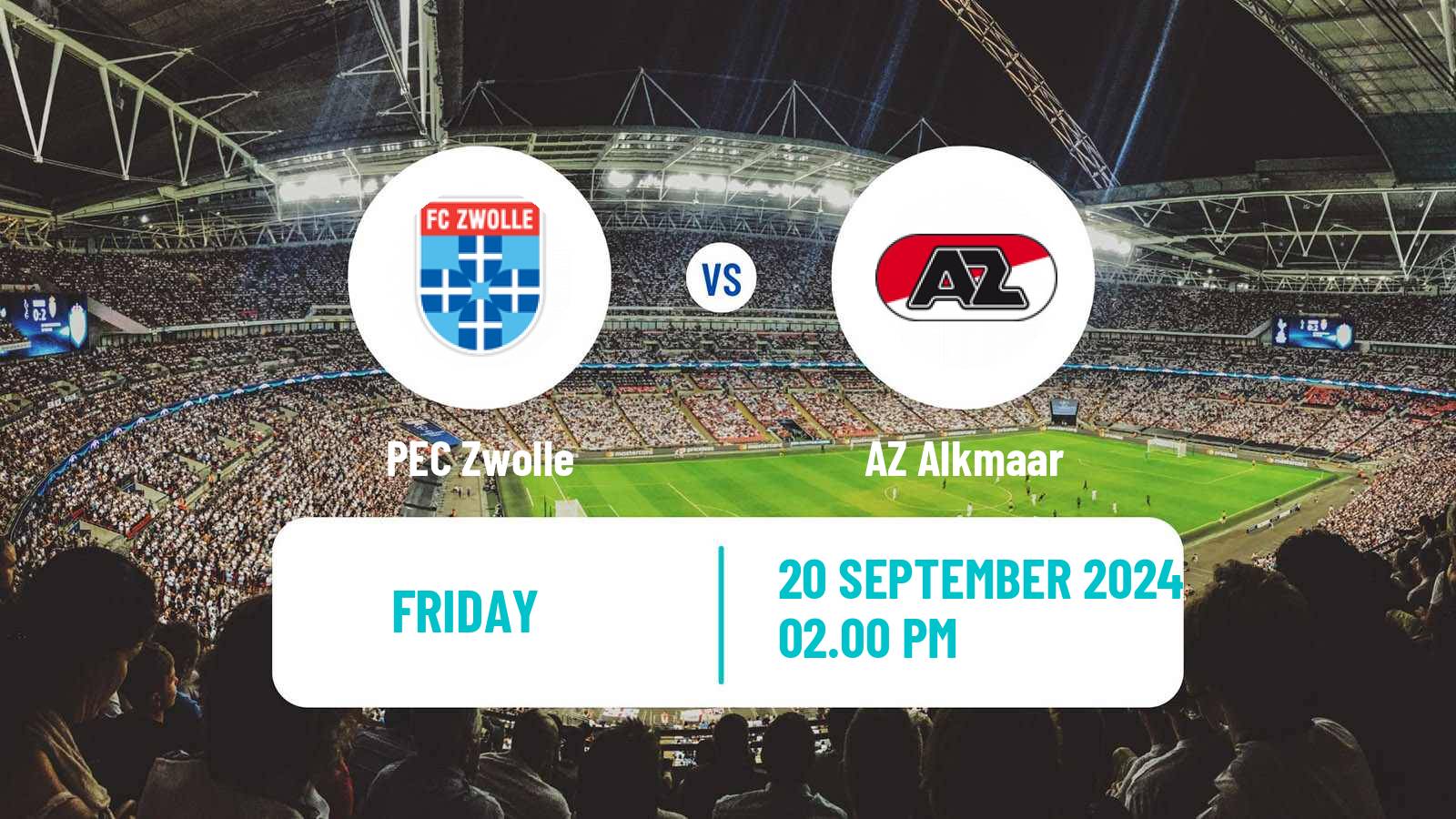 Soccer Dutch Eredivisie Zwolle - AZ Alkmaar