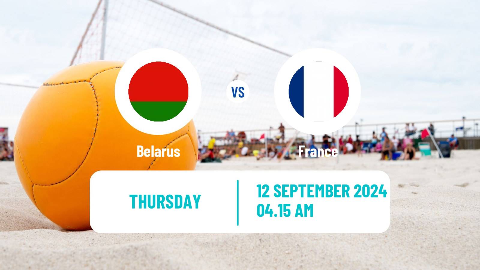 Beach soccer EBSL Superfinal Belarus - France