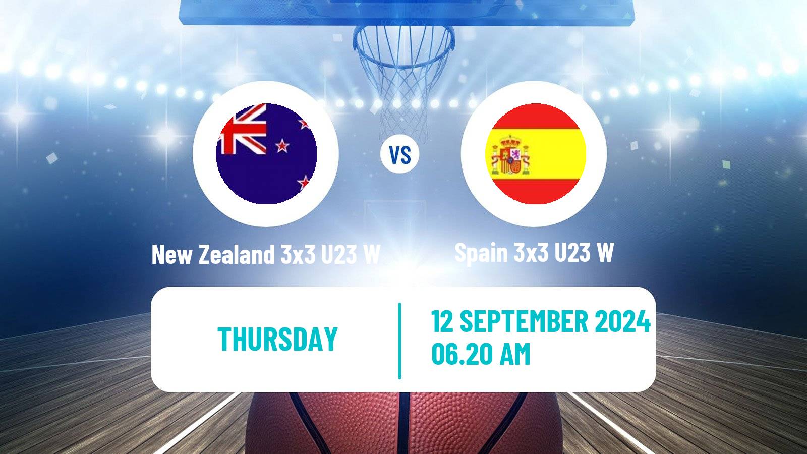 Basketball World Cup Basketball 3x3 U23 Women New Zealand 3x3 U23 W - Spain 3x3 U23 W