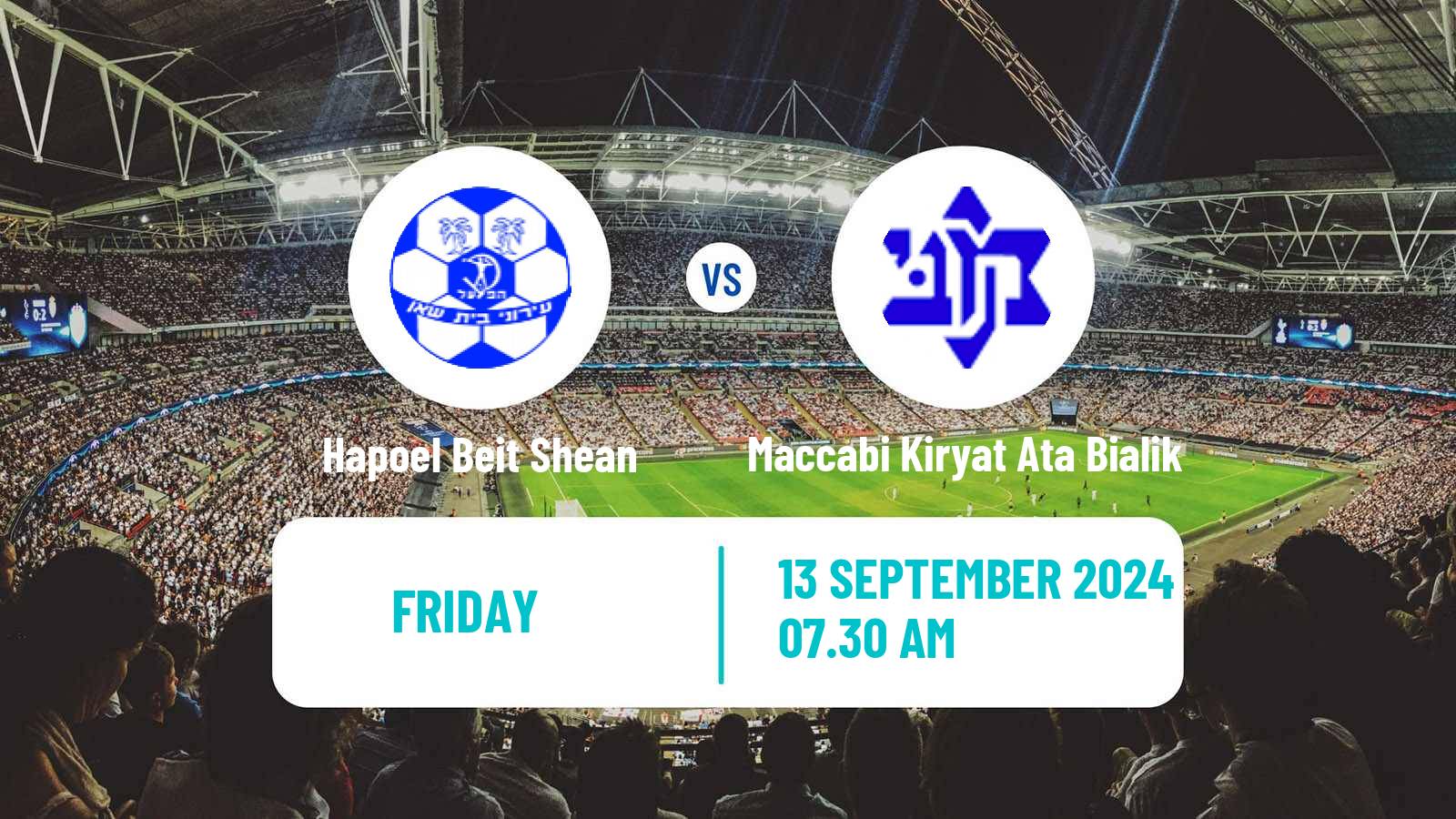 Soccer Israeli Liga Alef North Hapoel Beit Shean - Maccabi Kiryat Ata Bialik