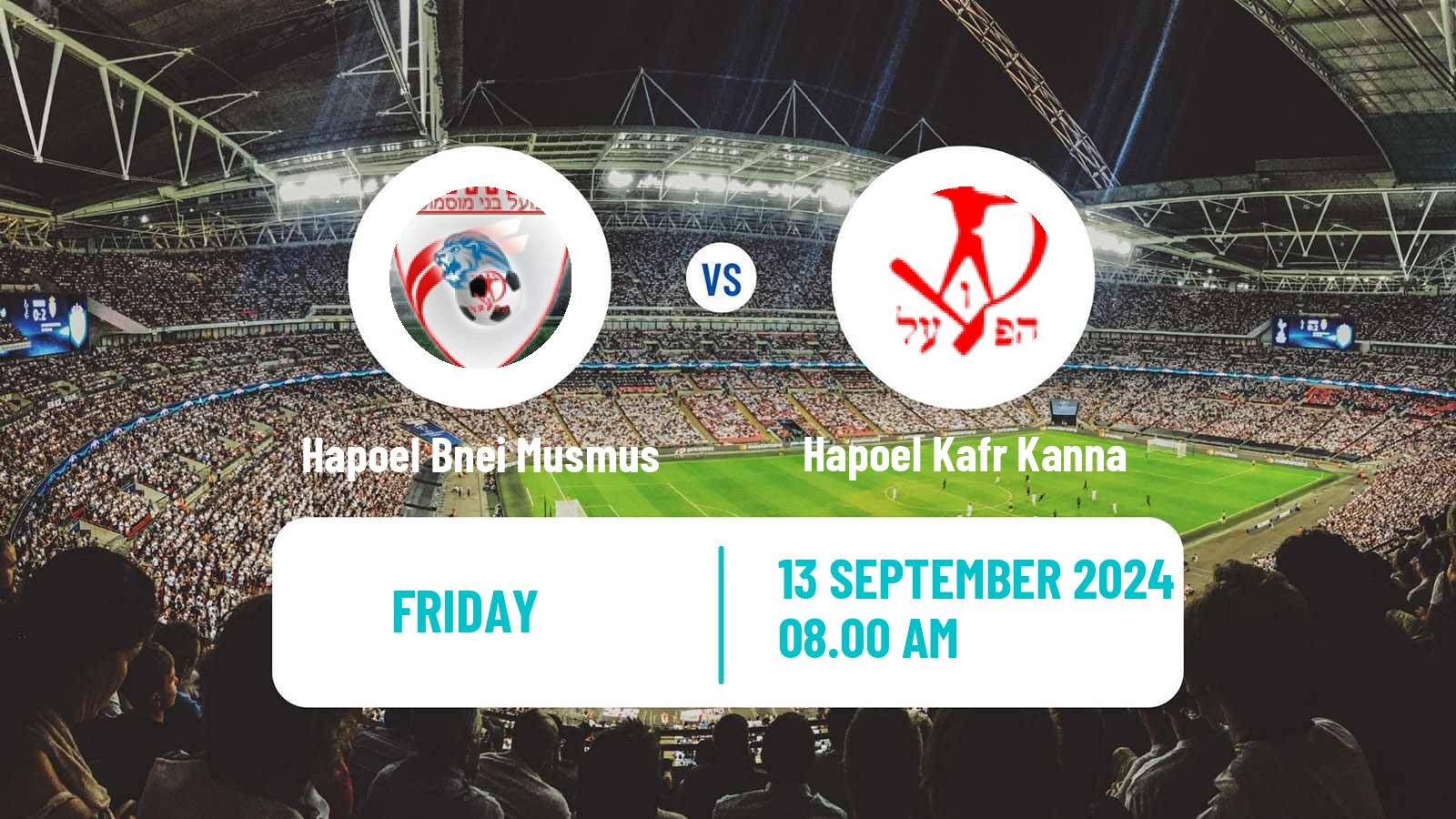 Soccer Israeli Liga Alef North Hapoel Bnei Musmus - Hapoel Kafr Kanna