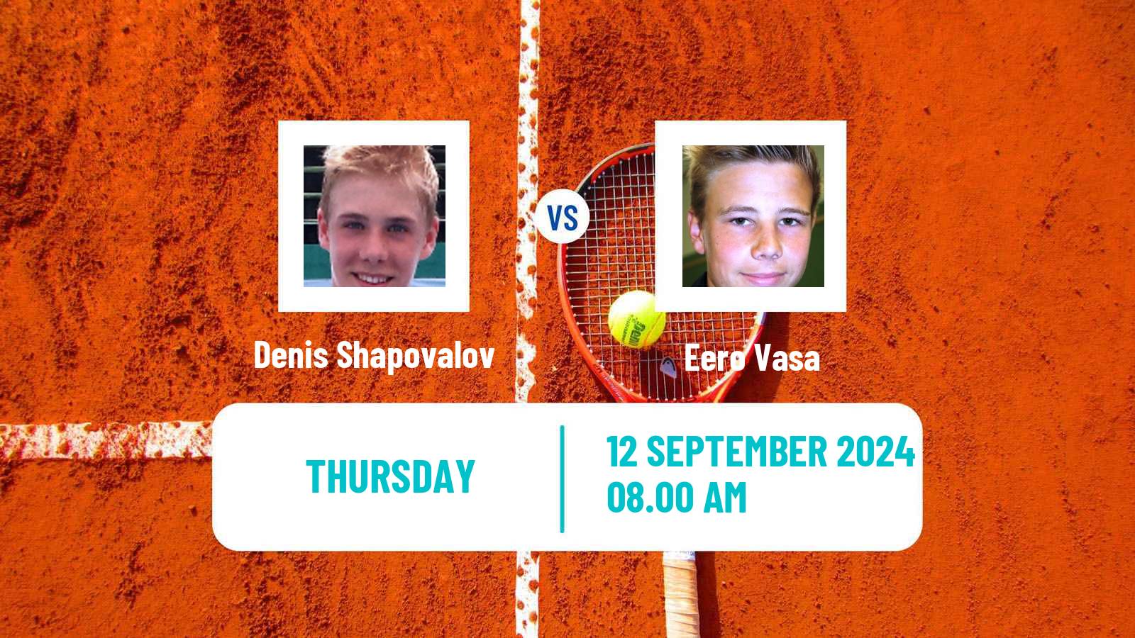 Tennis Davis Cup World Group Denis Shapovalov - Eero Vasa