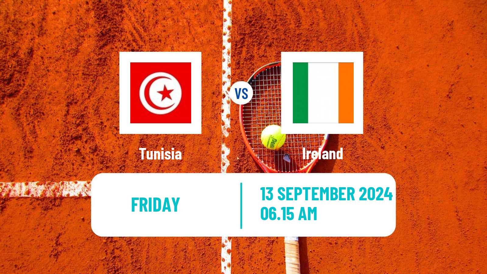 Tennis Davis Cup World Group II Teams Tunisia - Ireland