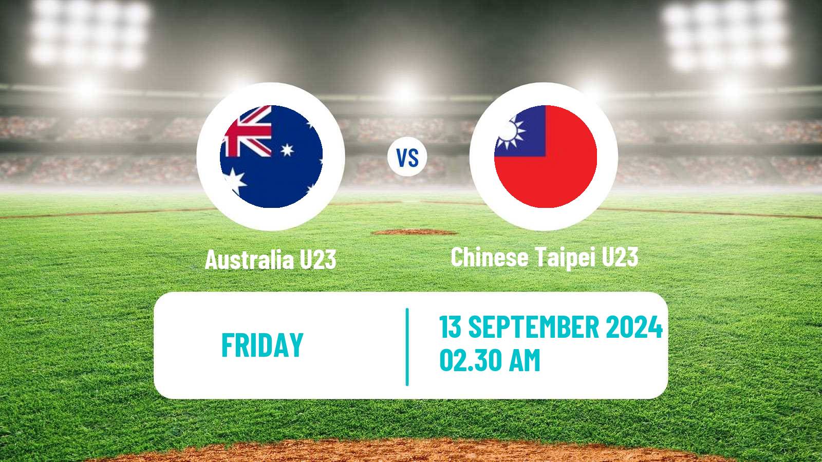 Baseball World Cup U23 Baseball Australia U23 - Chinese Taipei U23