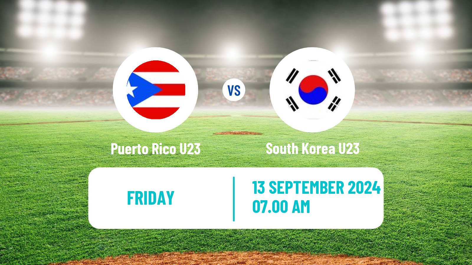 Baseball World Cup U23 Baseball Puerto Rico U23 - South Korea U23