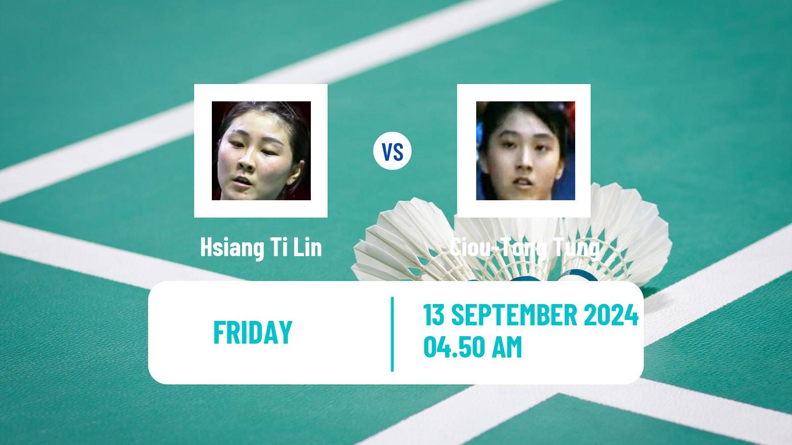 Badminton BWF World Tour Vietnam Open Women Hsiang Ti Lin - Ciou-Tong Tung