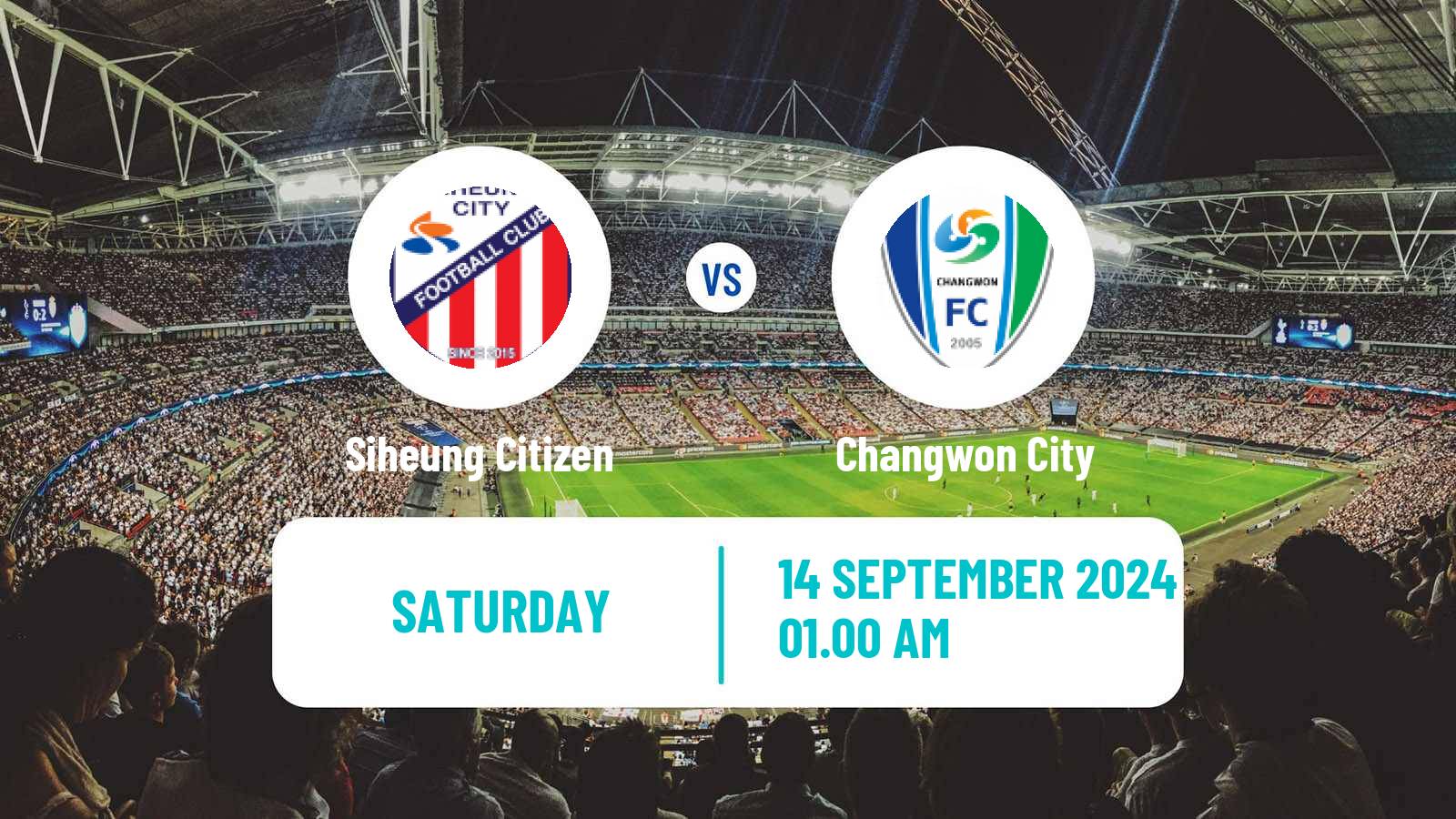 Soccer South Korean K3 League Siheung Citizen - Changwon City