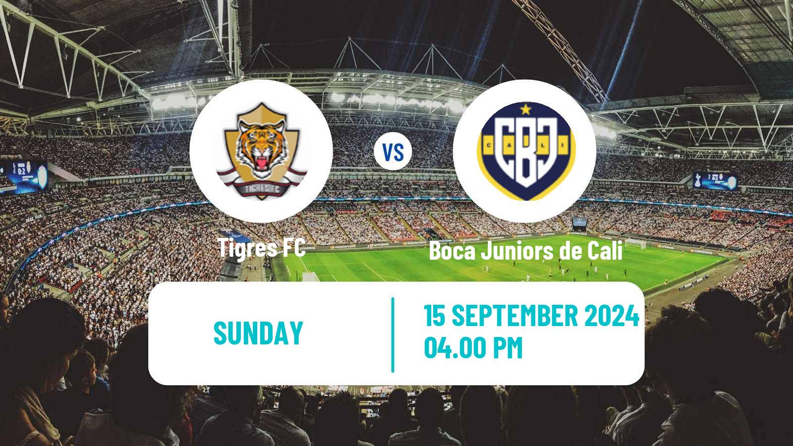 Soccer Colombian Primera B Tigres - Boca Juniors de Cali