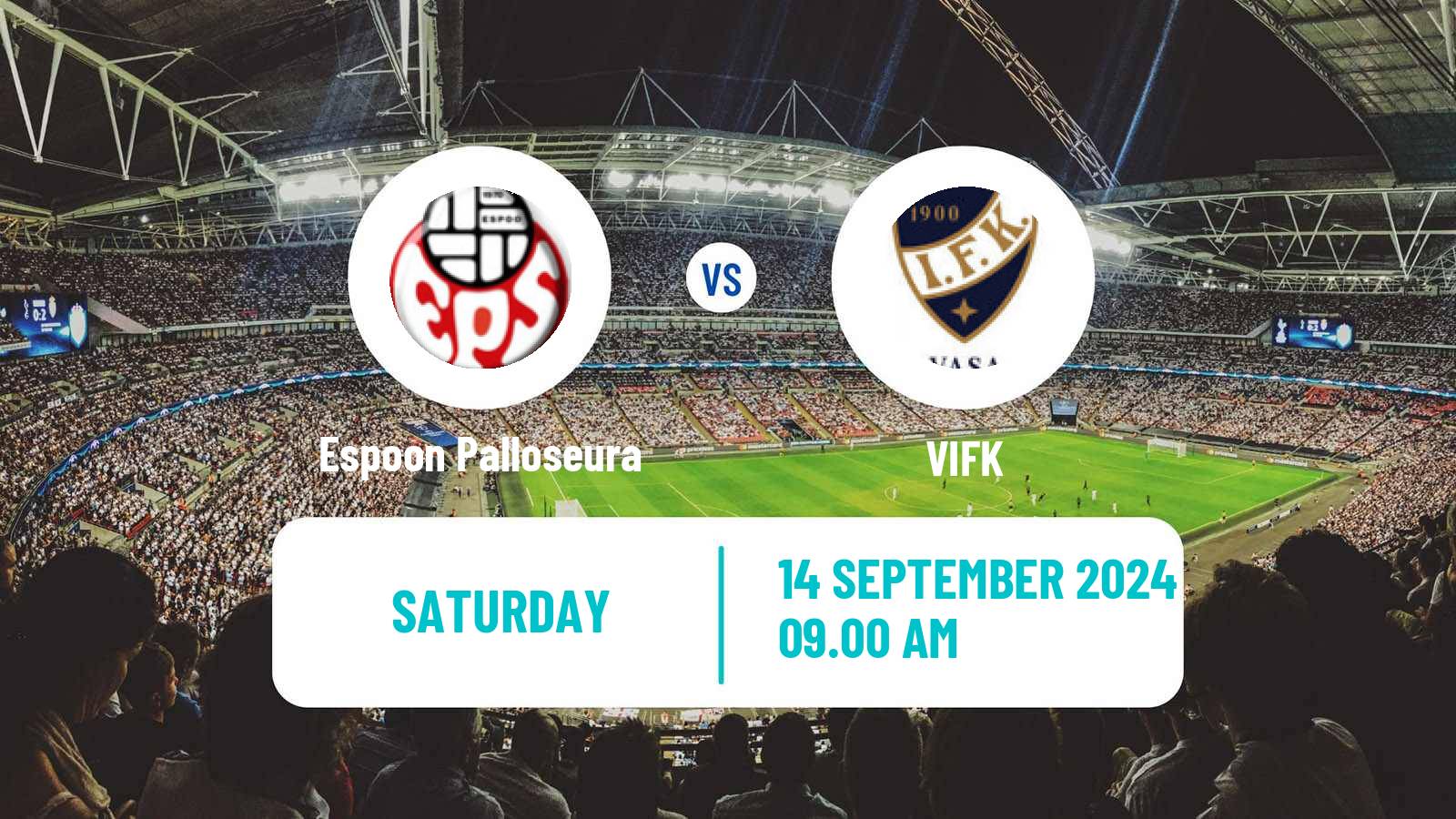 Soccer Finnish Ykkonen Espoon Palloseura - VIFK