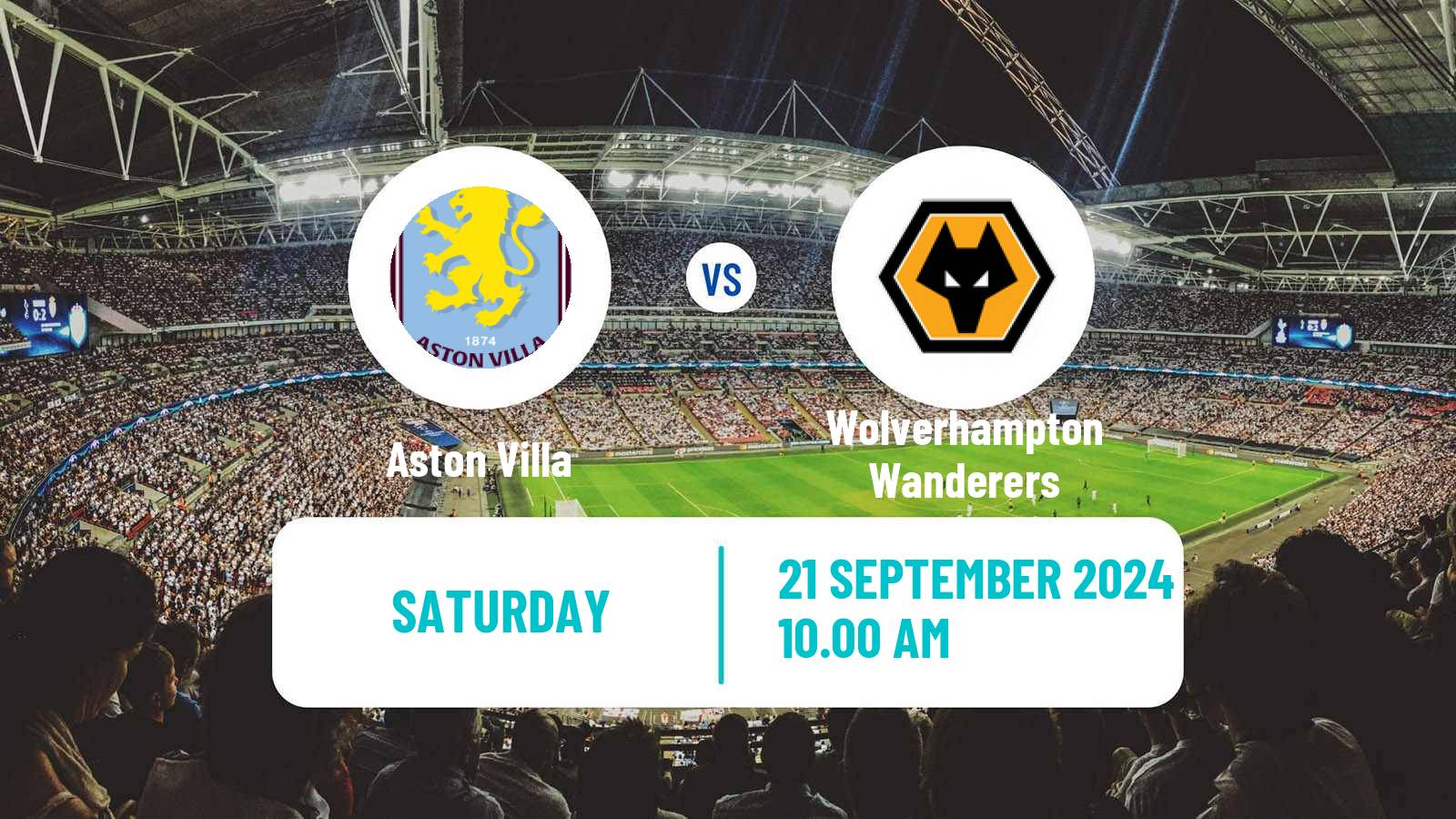 Soccer English Premier League Aston Villa - Wolverhampton Wanderers