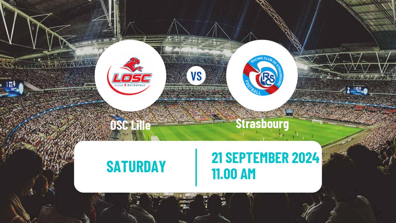 Soccer French Ligue 1 Lille - Strasbourg