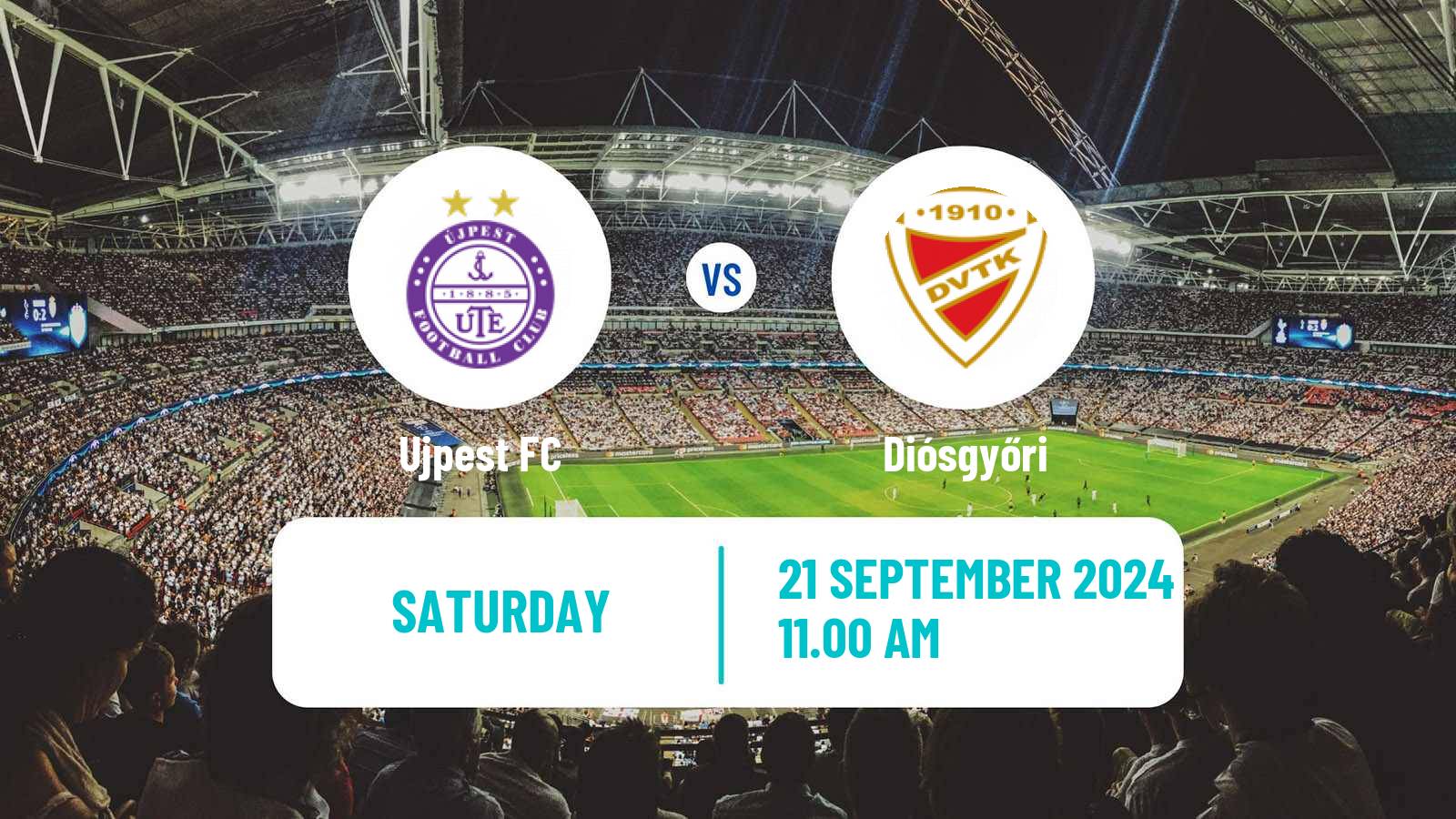 Soccer Hungarian NB I Ujpest - Diósgyőri