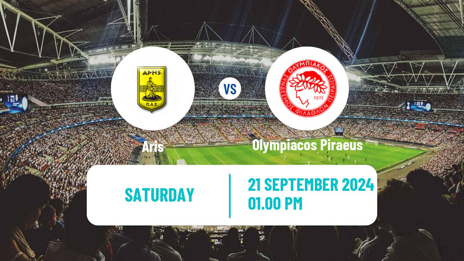 Soccer Greek Super League Aris - Olympiacos Piraeus