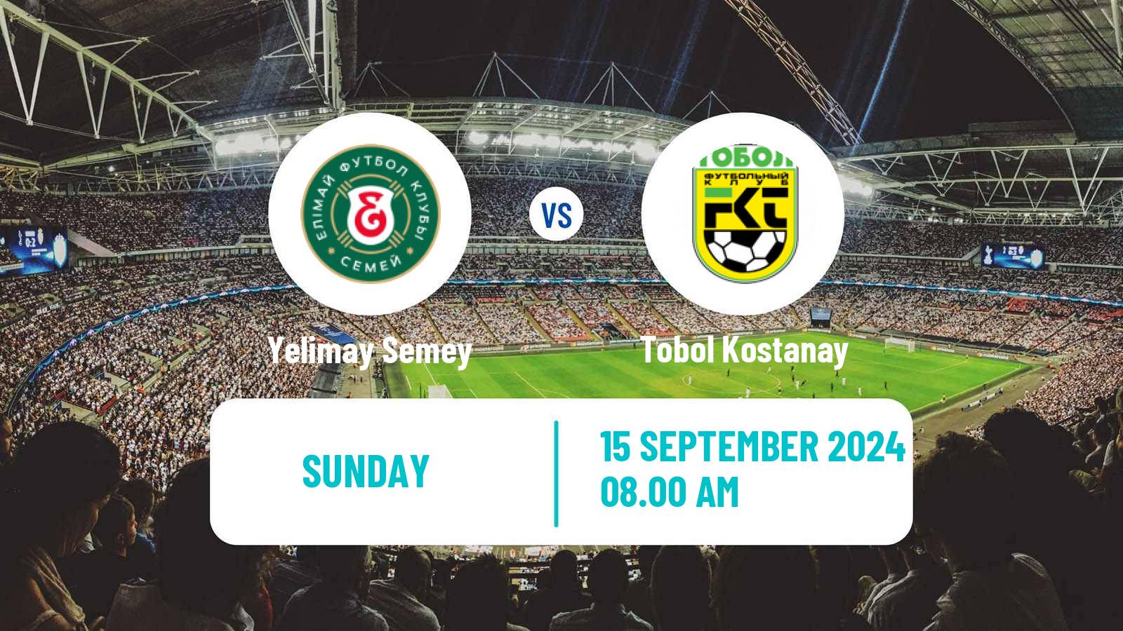 Soccer Kazakh Premier League Yelimay Semey - Tobol Kostanay