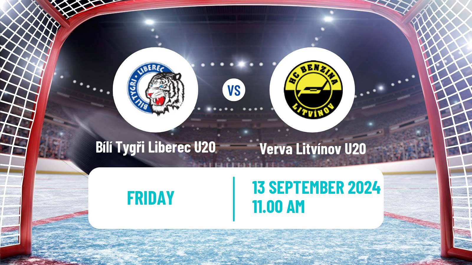 Hockey Czech ELJ Bílí Tygři Liberec U20 - Verva Litvínov U20