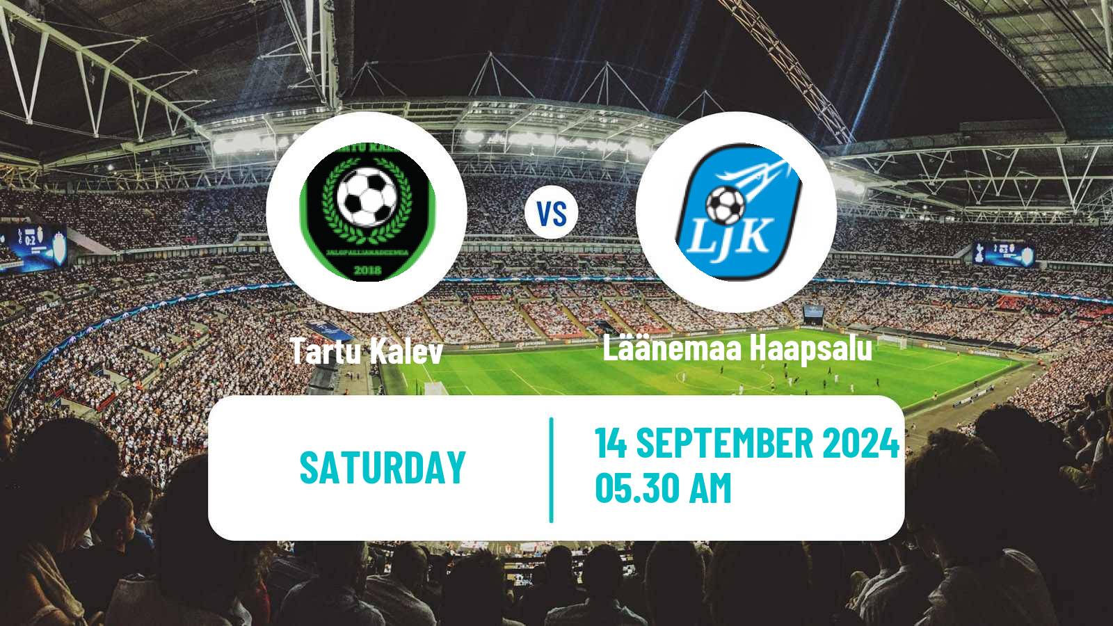 Soccer Estonian Esiliiga B Tartu Kalev - Läänemaa Haapsalu