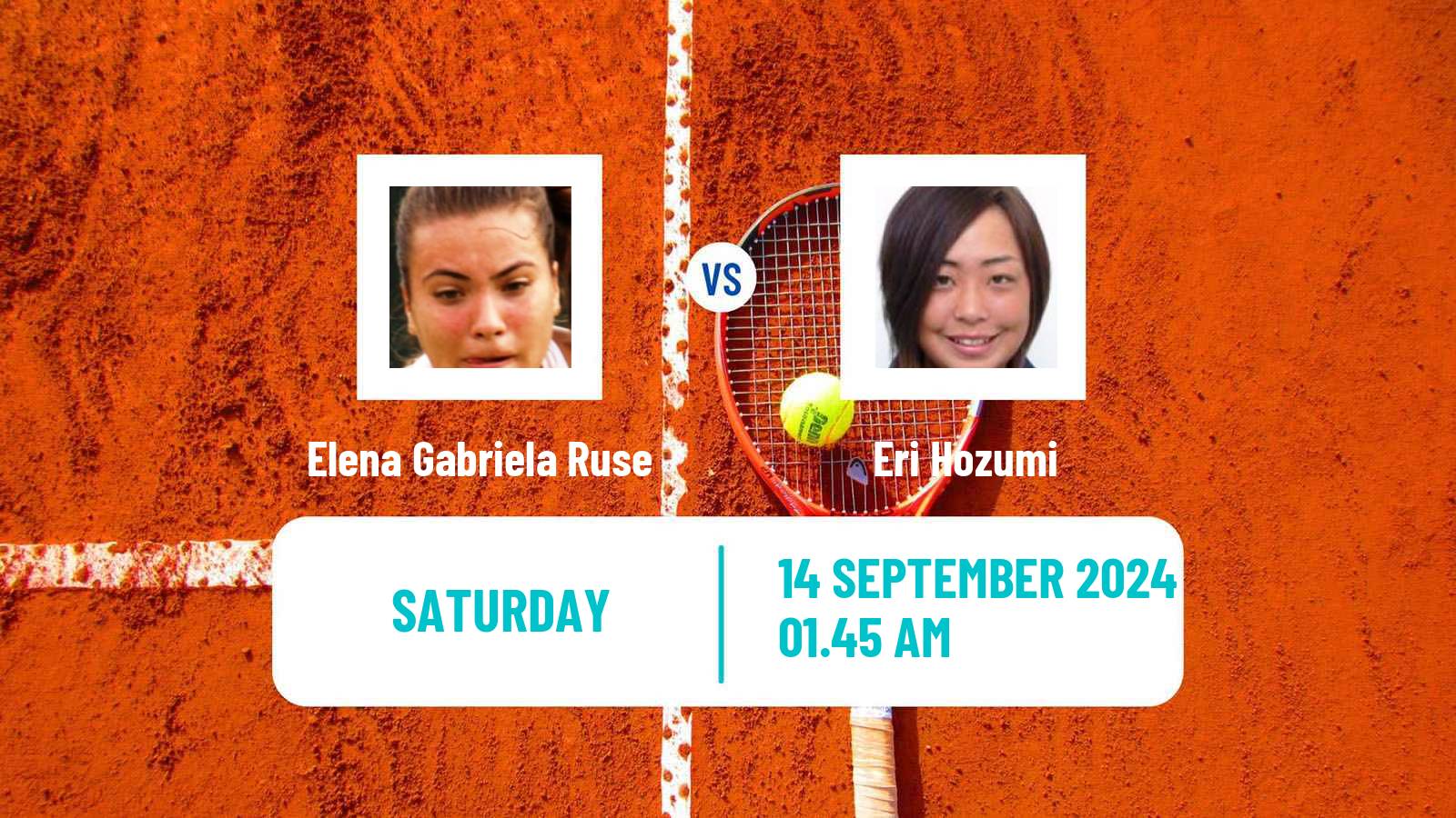 Tennis WTA Seoul Elena Gabriela Ruse - Eri Hozumi