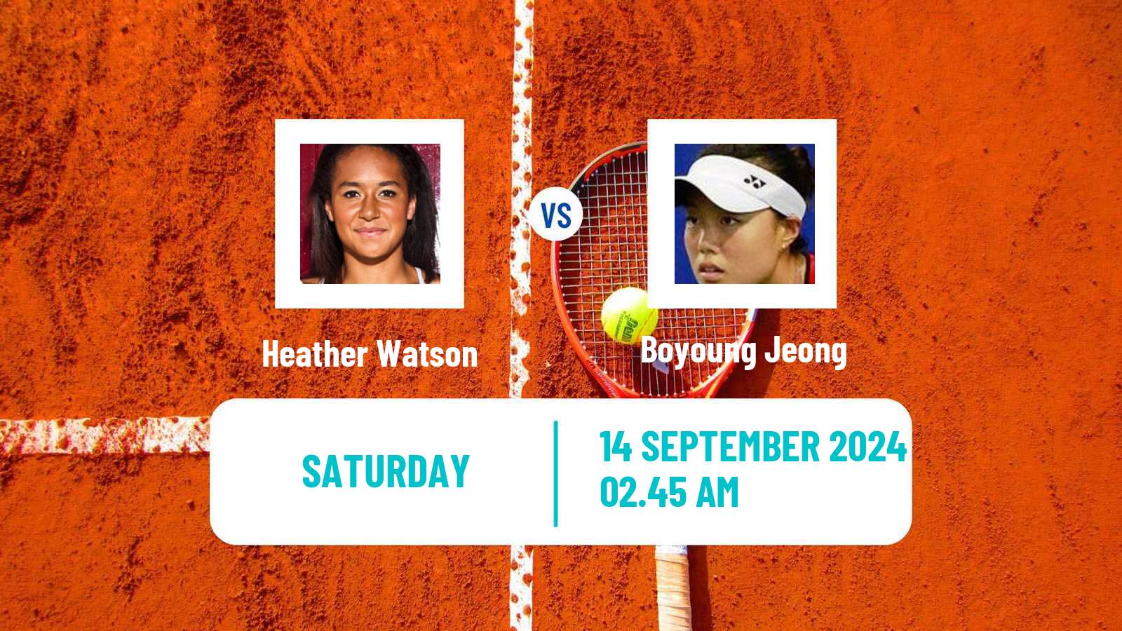 Tennis WTA Seoul Heather Watson - Boyoung Jeong