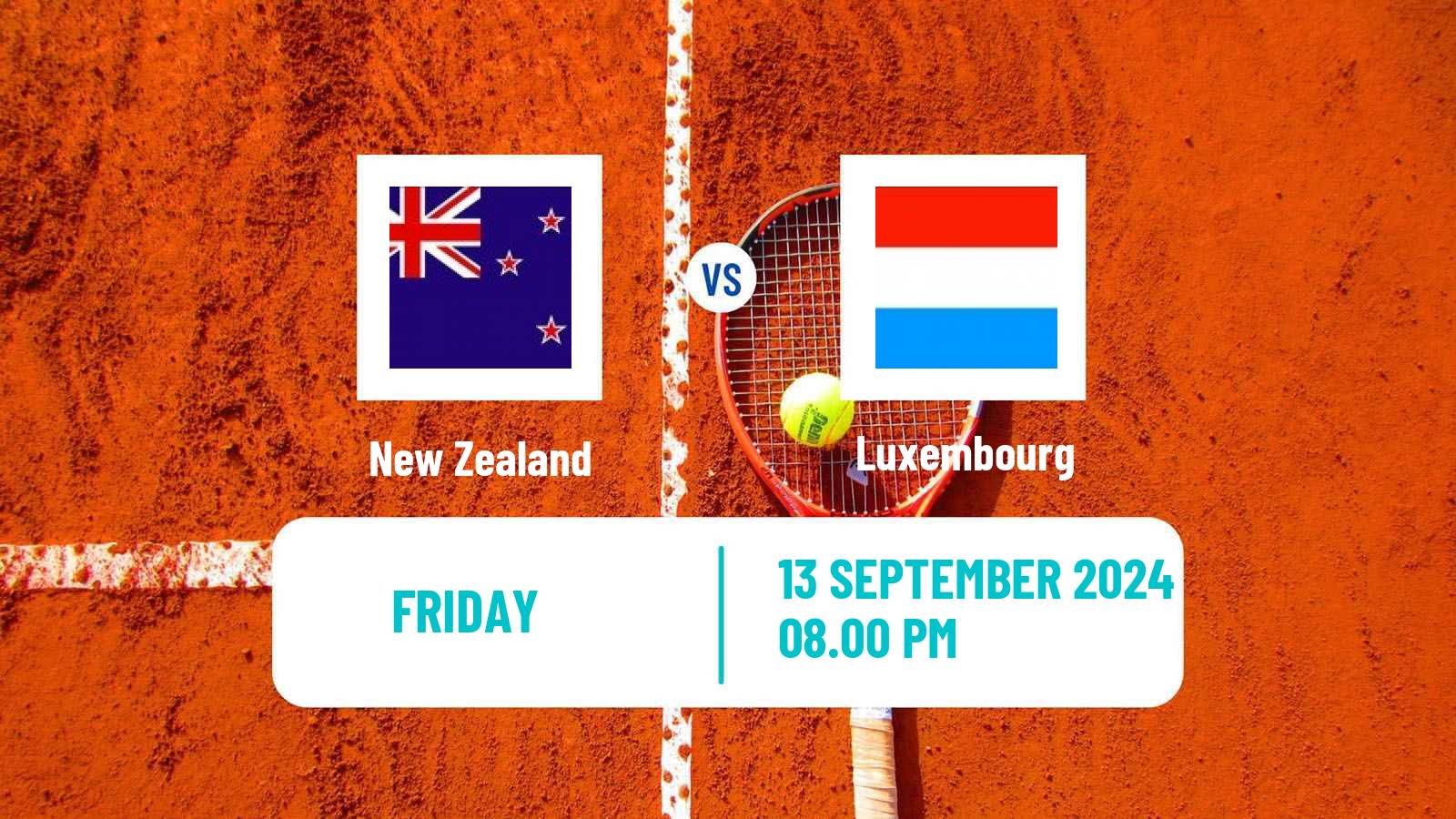 Tennis Davis Cup World Group II Teams New Zealand - Luxembourg