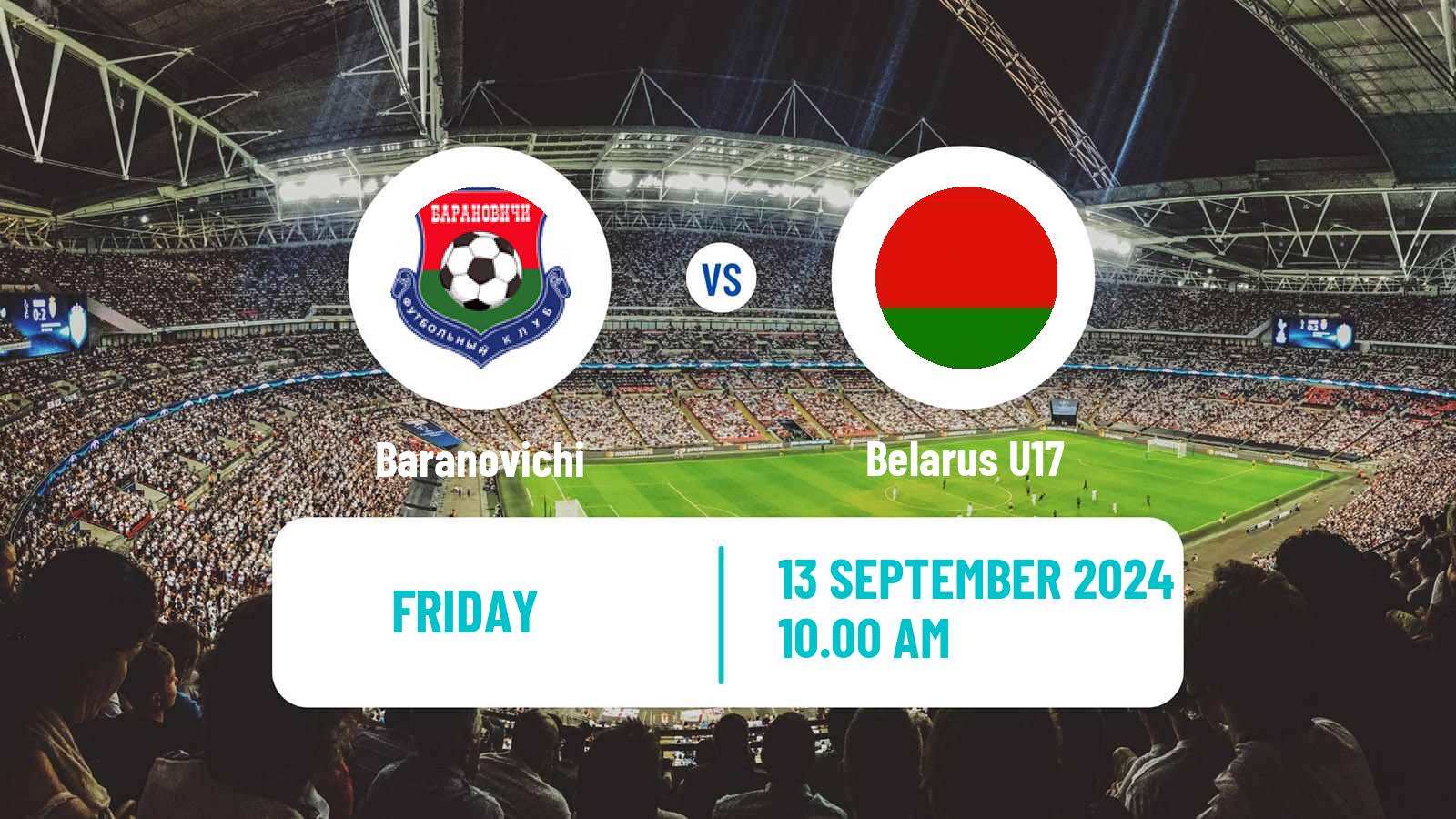 Soccer Belarusian Pershaya Liga Baranovichi - Belarus U17