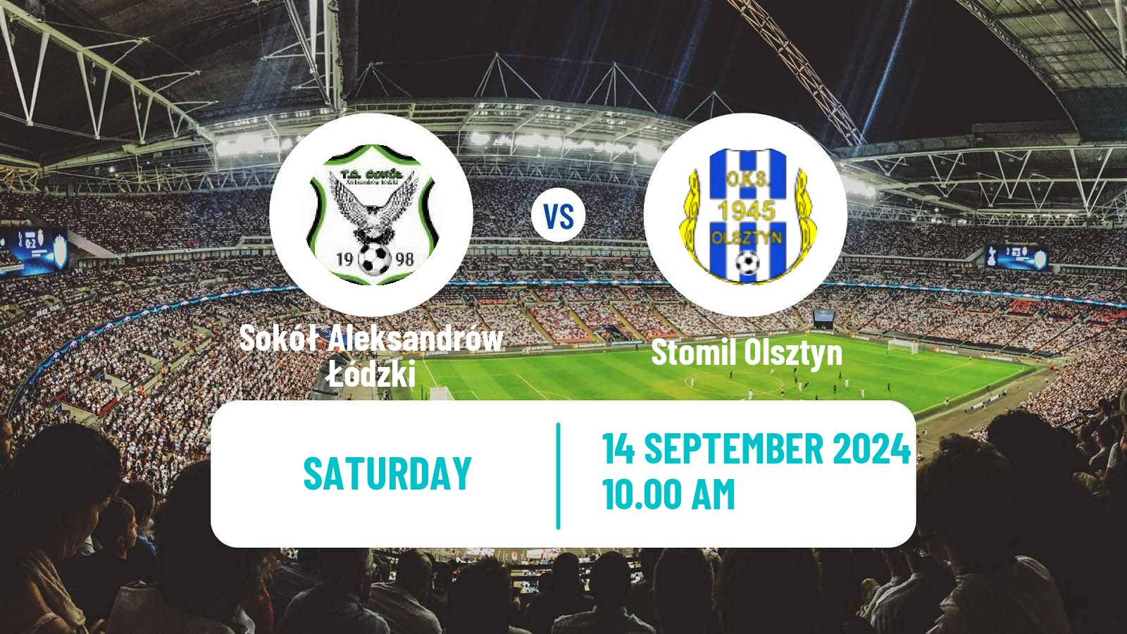 Soccer Polish Division 3 - Group I Sokół Aleksandrów Łódzki - Stomil Olsztyn