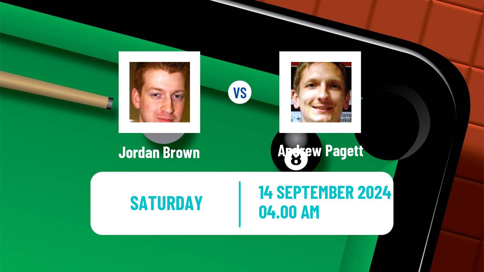 Snooker English Open Jordan Brown - Andrew Pagett