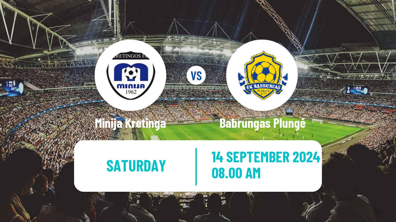 Soccer Lithuanian Division 2 Minija Kretinga - Babrungas Plungė