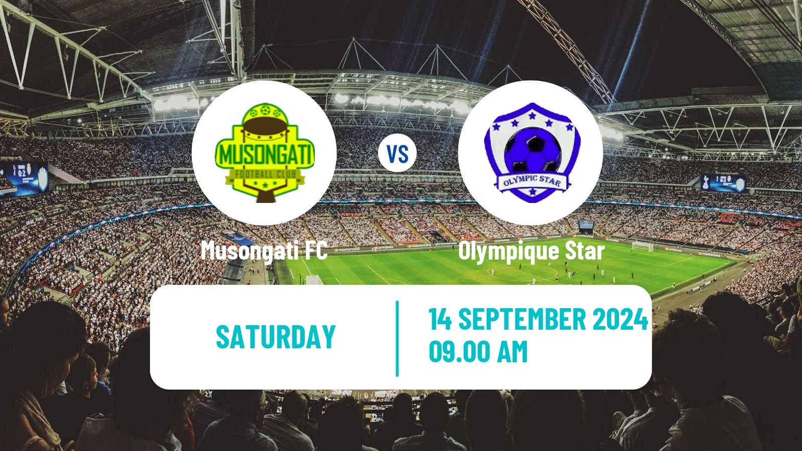 Soccer Burundi Premier League Musongati - Olympique Star