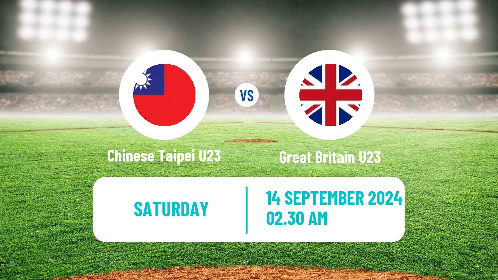 Baseball World Cup U23 Baseball Chinese Taipei U23 - Great Britain U23