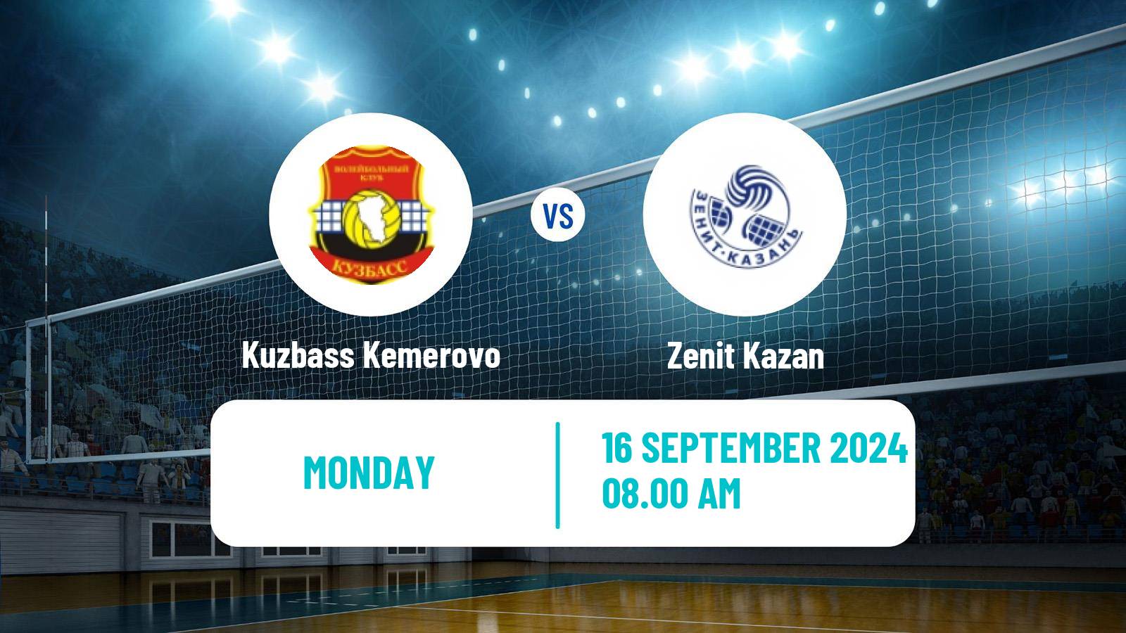 Volleyball Russian Super League Volleyball Kuzbass Kemerovo - Zenit Kazan