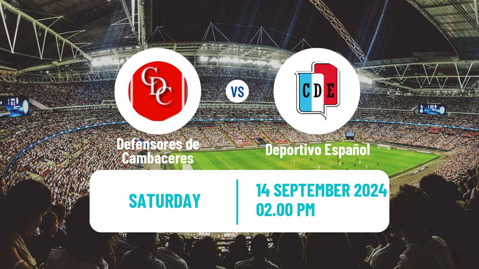 Soccer Argentinian Primera C Defensores de Cambaceres - Deportivo Español