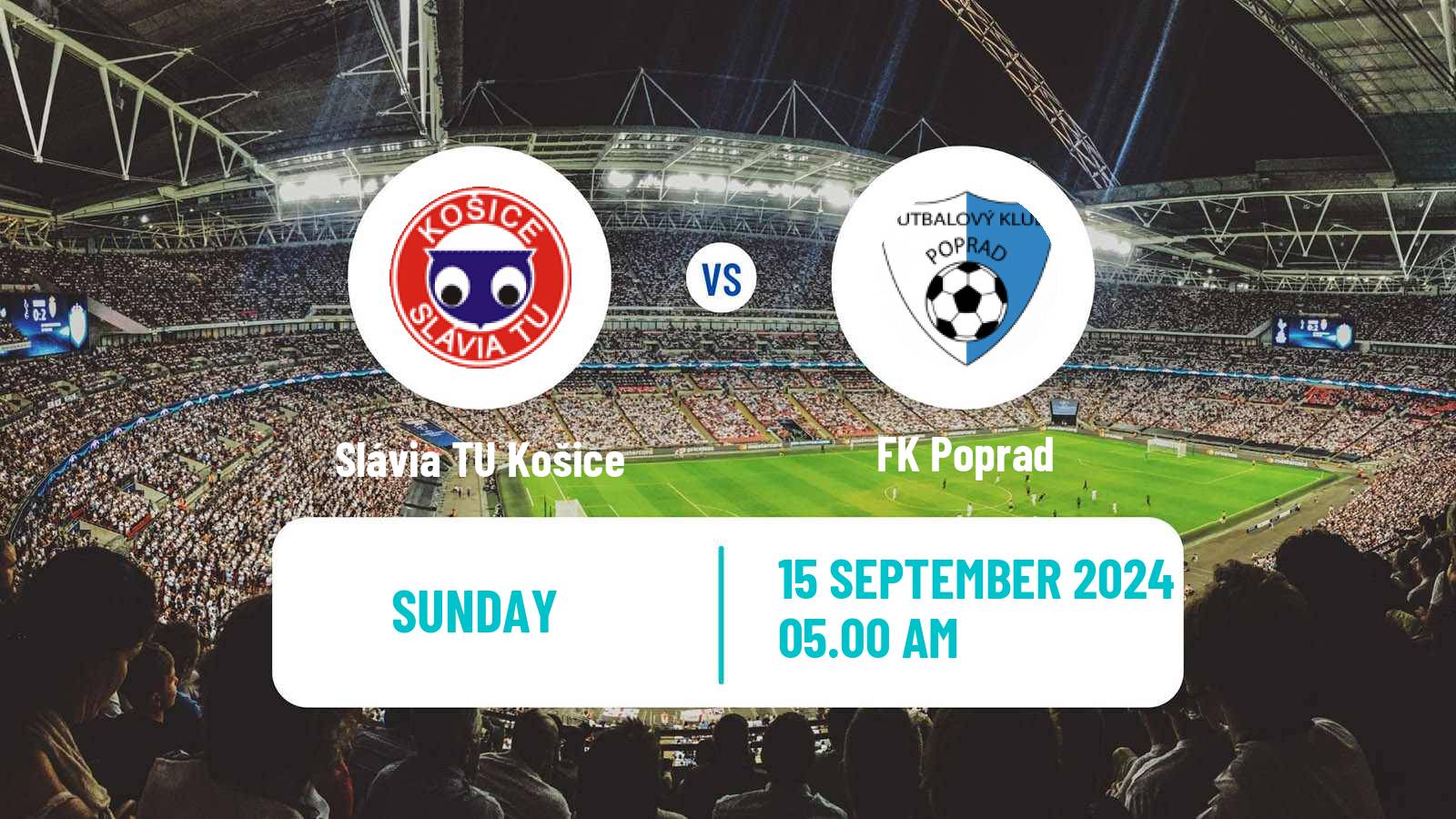 Soccer Slovak 3 Liga East Slávia TU Košice - Poprad