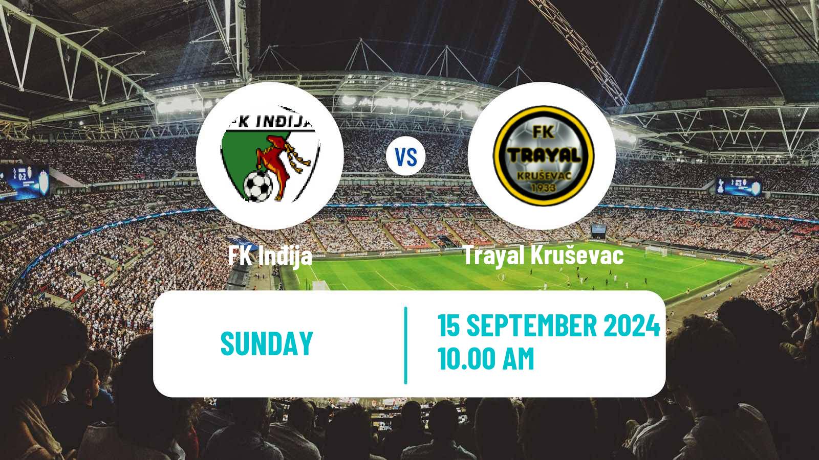 Soccer Serbian Prva Liga Inđija - Trayal Kruševac