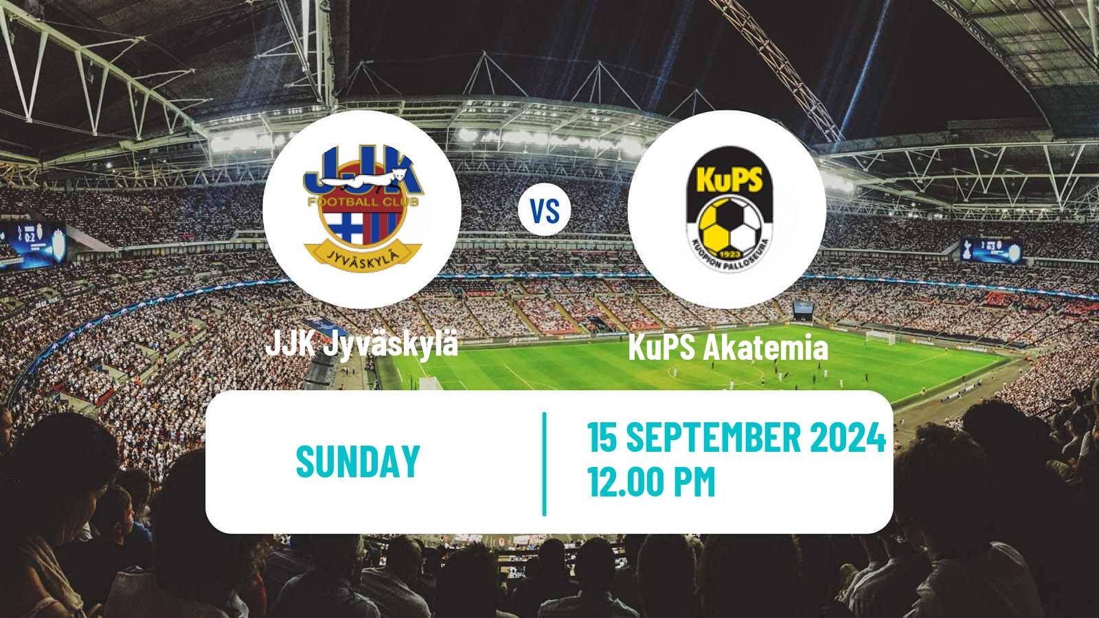 Soccer Finnish Ykkonen JJK Jyväskylä - KuPS Akatemia