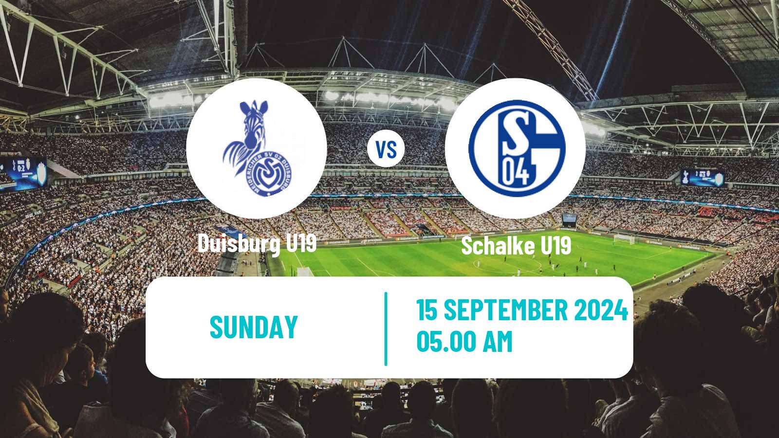 Soccer German DFB Youth League Duisburg U19 - Schalke U19